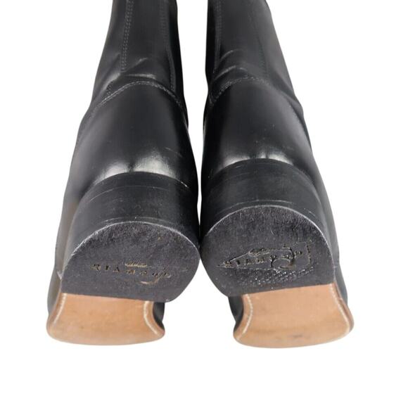 Justin Boots Women 6.5 Diamond J Lace Western Leather Black Classic Kiltie Retro - Picture 13 of 16